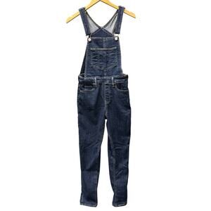 Levi's Bib Overalls Womens 27 Blue Denim Skinny Dip Style Boho Side Zip Classic